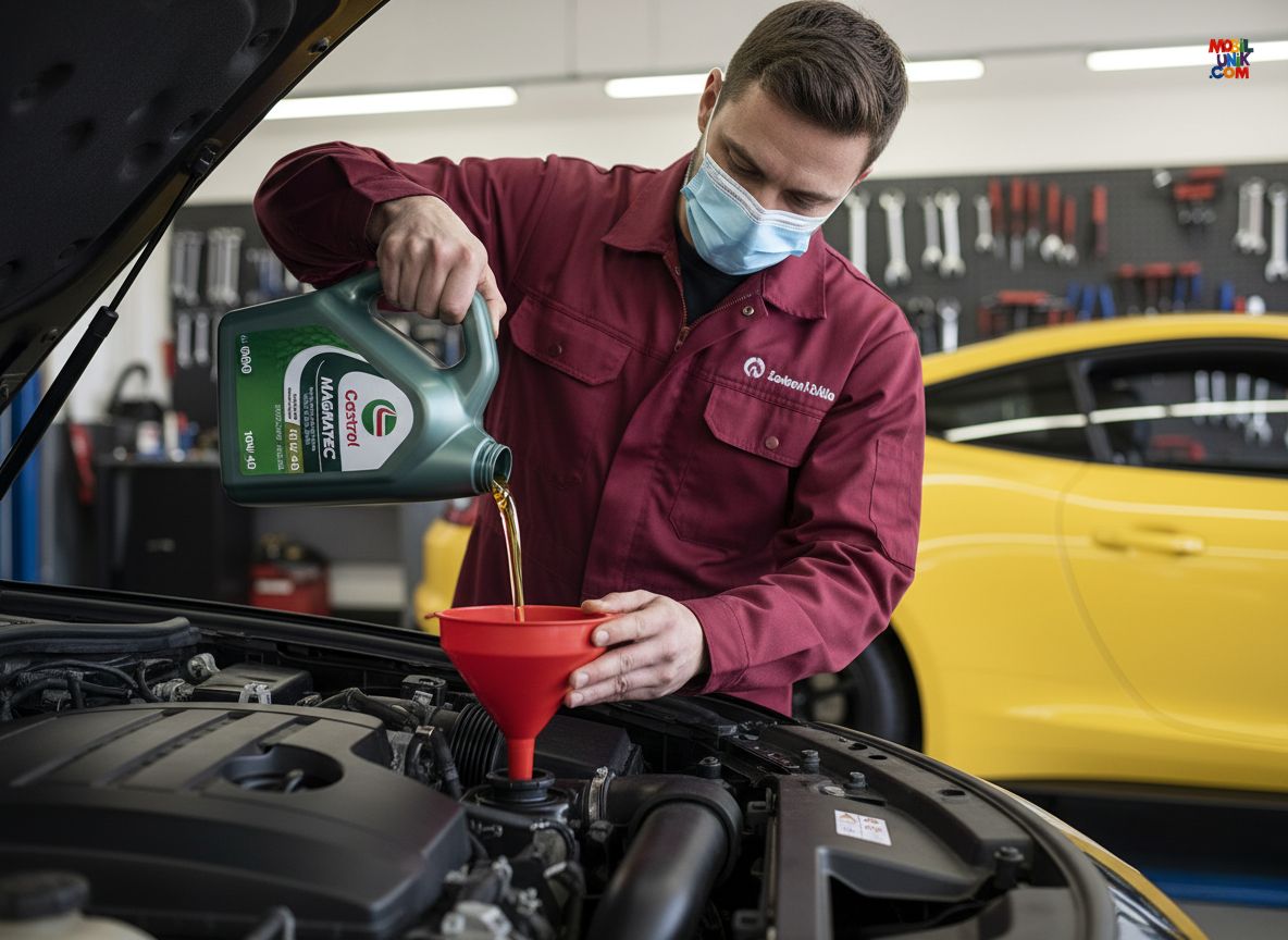 Cara melakukan pergantian Oli Mesin Mobil